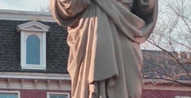 Sacred Heart Statue in front of the Academy of the Sacred Heart, St. Charles