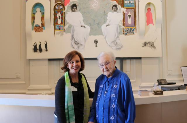 Convent & Stuart Hall President Ann Marie Krejcarek with Mary Mardel, RSCJ